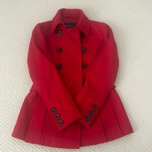 Red wool coat